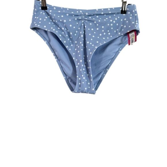 NWT Xhilaration Large Blue White Polka Dot Bathing Suit Bottom - Picture 9 of 10